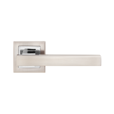 Ручка для дверей на розетці Loft Z-1290 матовий нікель-полірований хром MBM-Z-1290 фото