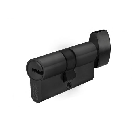 Циліндр ключ/тумблер LINDE A6P 25/25 чорний MBM-C-A6P25-25T фото